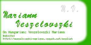 mariann veszelovszki business card